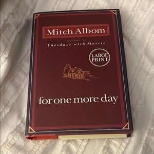 'For One More Day' Large Print Book - Mitch Albom